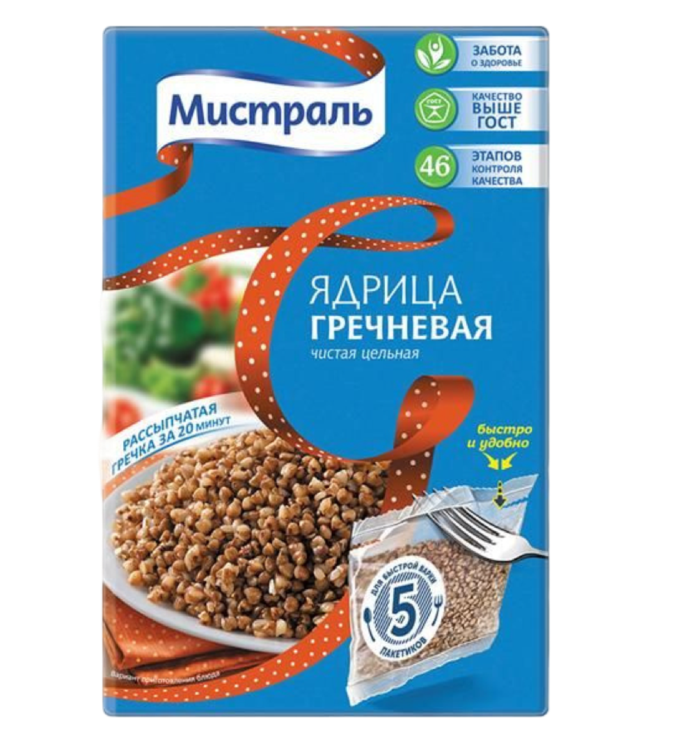 Крупа Мистраль Гречневая ядрица вар/пак 5*80г