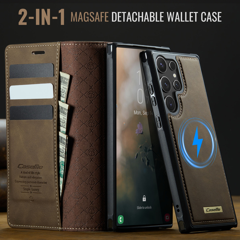 Чехол-кошелек CaseMe 2 in 1 MagSafe Samsung Galaxy S25 Ultra