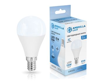 Светодиодная лампа Шар LED P45 13W IC E14 6400K 175-265V 451316 Bulbing Ambrella