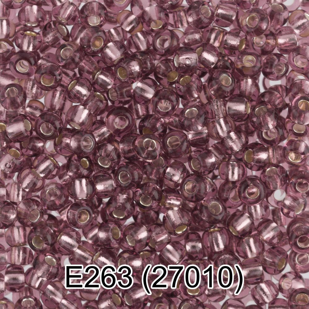 Бисер Gamma 10/0 (2.3 мм), 50 г (10х5 г), E263 св.сиреневый, 27010, круглый 5