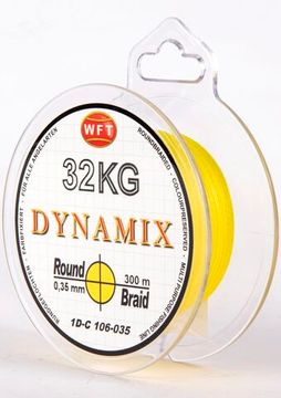 Леска плетёная WFT KG ROUND DYNAMIX Yellow 300 м, 0,35 мм