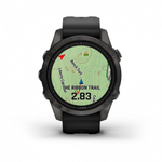 Смарт-часы Garmin EPIX Pro (Gen 2) Sapphire Edition 42 мм, титановый, угольно-серый, DLC, черный ремешок, 010-02802-15