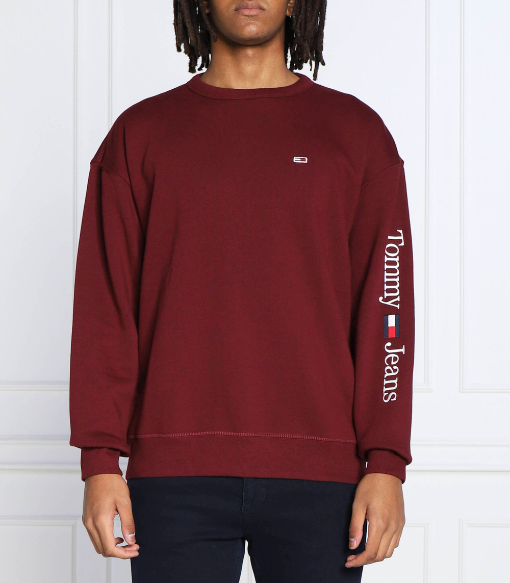 Худи linear placement Tommy Jeans - бордовый(DM0DM15012)