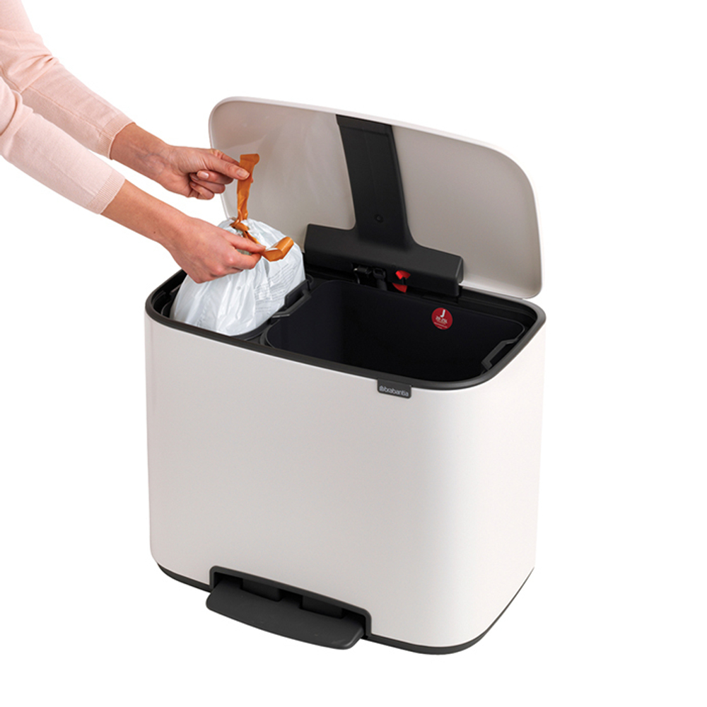Мусорный бак Bo Pedal Bin 11+23л Brabantia Белый