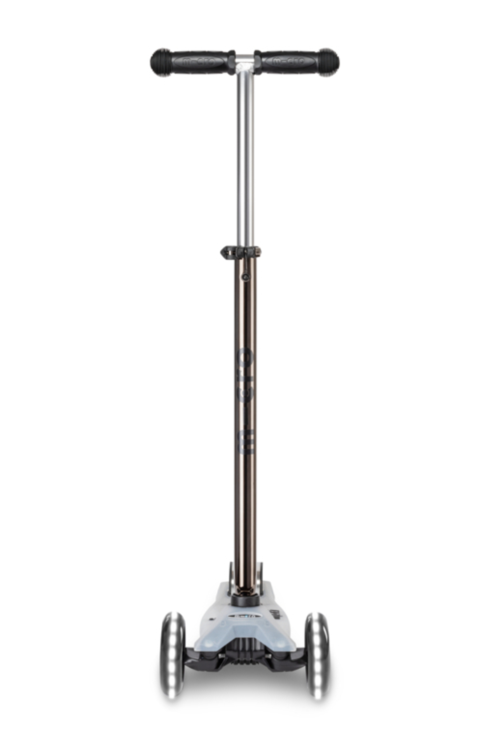Самокат Maxi Micro Deluxe Flux LED Неохром черный