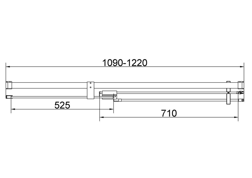 Душевая дверь Vincea Экстенза (Extenza) VDP-4EX1112CLGM, 1100/1200, вороненая сталь, стекло прозрачное