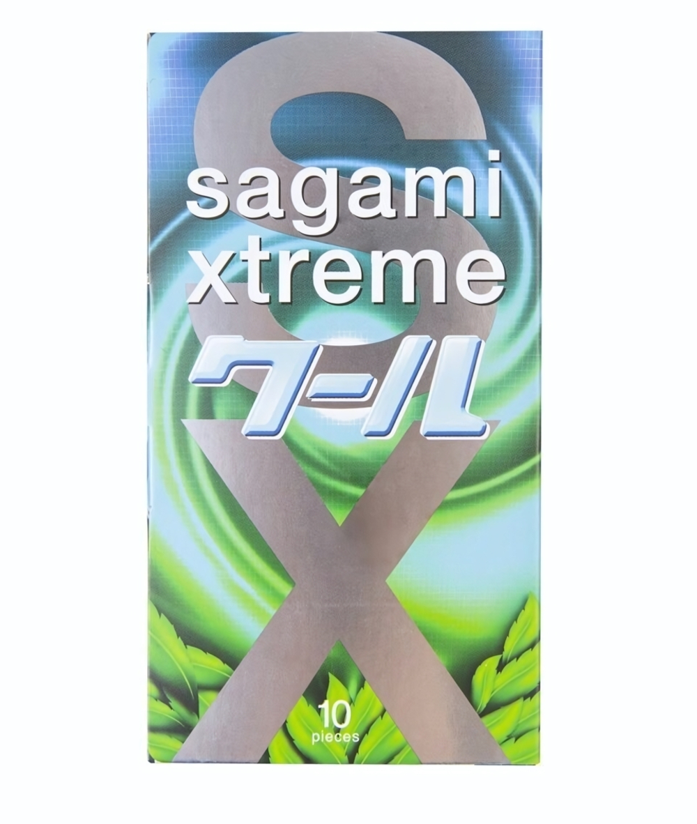 Презервативы Sagami Xtreme Mint с ароматом мяты - 10 шт. (Цвет: прозрачный)