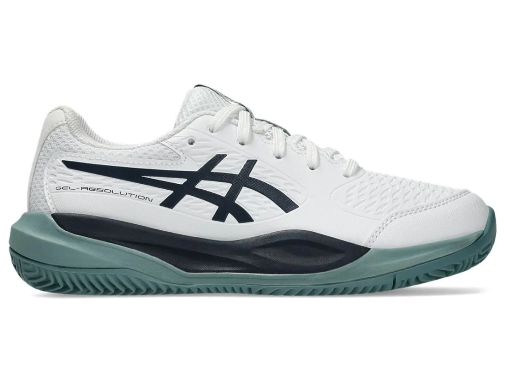 Детские теннисные кроссовки Asics Gel-Resolution X GS Clay - white/midnight