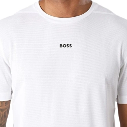 Мужская теннисная футболка BOSS Slim Fit Active - white