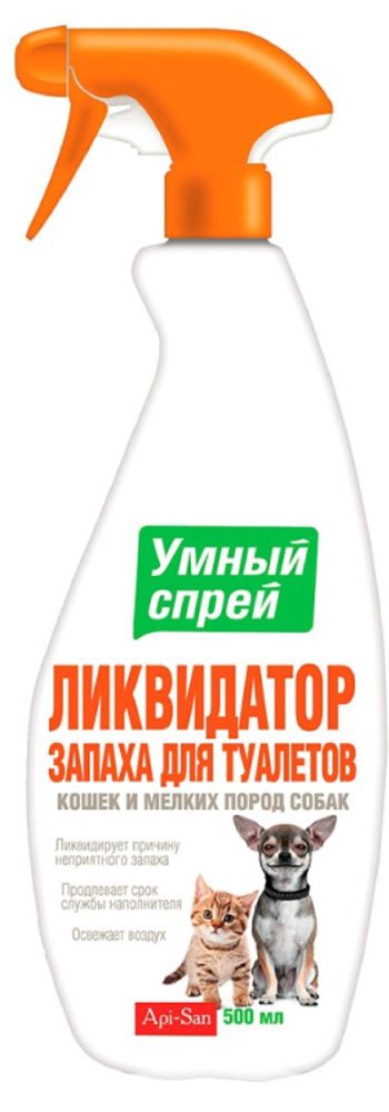 Умный спрей APICENNA ликвидатор запаха для туалетов собак, 500 мл
