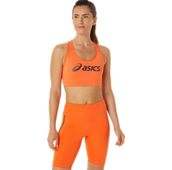 ASICS, CORE LOGO BRA, NOVA ORANGE/NIGHT SHADE, WOMEN, S