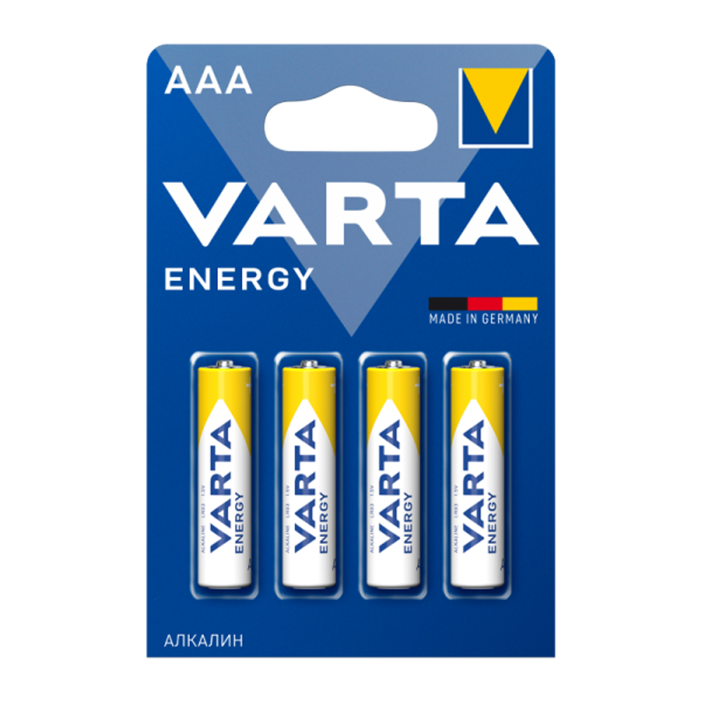 батарейка Varta LR03 AAA BL4 energy alkaline