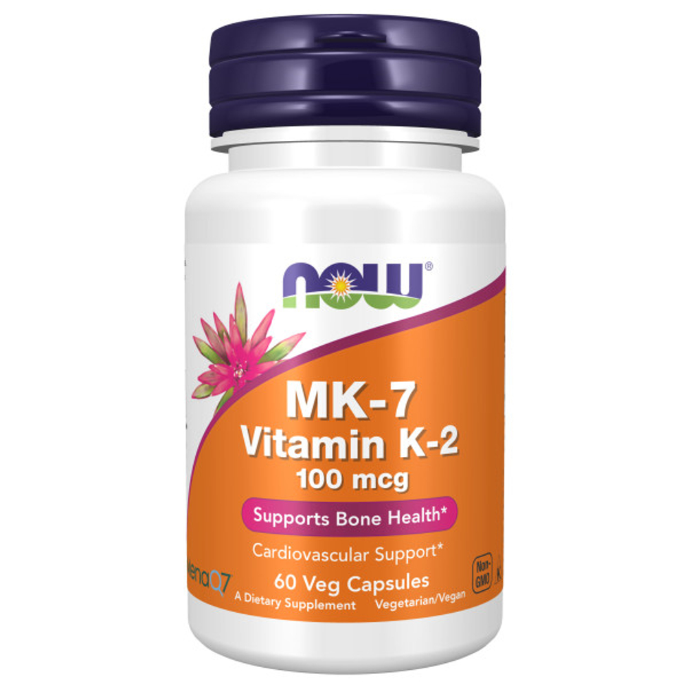 NOW MK-7 Vitamin K-2 100 мкг 60 вегетарианских капсул
