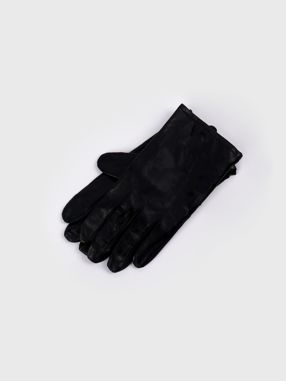 Перчатки Calvin Klein Side Zip Leather Gloves Black Beauty