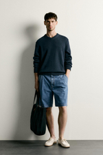 СВИТЕР КЛАССИЧЕСКОГО КРОЯ ИЗ ХЛОПКА И ЛЬНА — ZARA · 2632/309