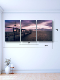 Картина Тихая Венеция модульная 50x70см 3шт.