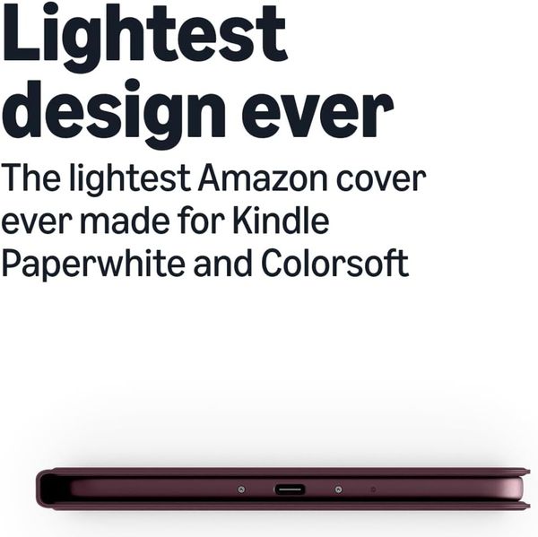 Оригинальный чехол для Amazon Kindle Paperwhite/Colorsoft Signature Edition 2026 Slim Premium Leather Cover, Фиолетовый | Fig