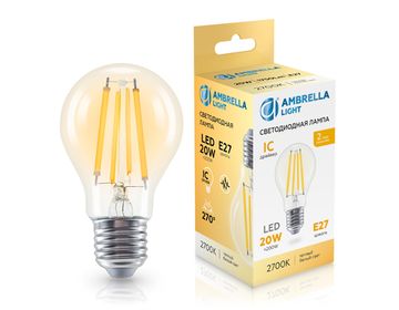Светодиодная лампа Лон Filament LED A60 20W E27 2700K 220-240V 602013 Bulbing Ambrella