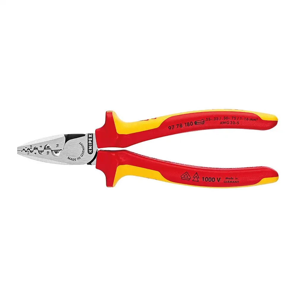 Инструмент для обжима контактных гильз 180 мм Knipex 97 78 180