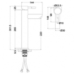 Смеситель для умывальника MELANA F610102 Tondo