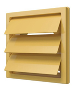 Выход стенной КФ фланец D100 жалюзи 150x150 ASA Beige ERA