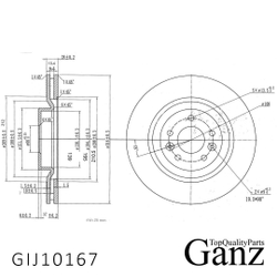 Диск тормозной передний CHERY GANZ GIJ10167