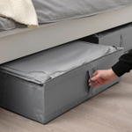 Кофр IKEA SKUBB (СКУББ), Серый, 69х55х19 см