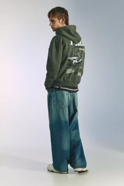 PULL&BEAR Толстовка Ford Bronco, хаки