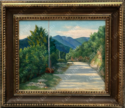 Милорадович С. Д. (1851–1943). Горный пейзаж. Холст, масло. Кон. XIX–нач. ХХ вв.
