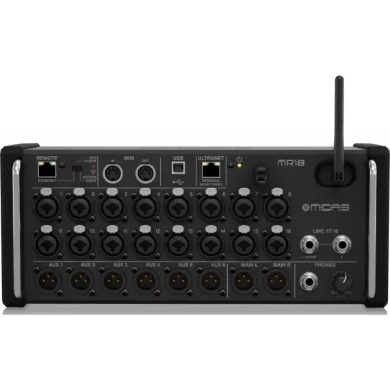 MIDAS MR18 цифровой рэковый микшер для iPad/Android , Wi-Fi