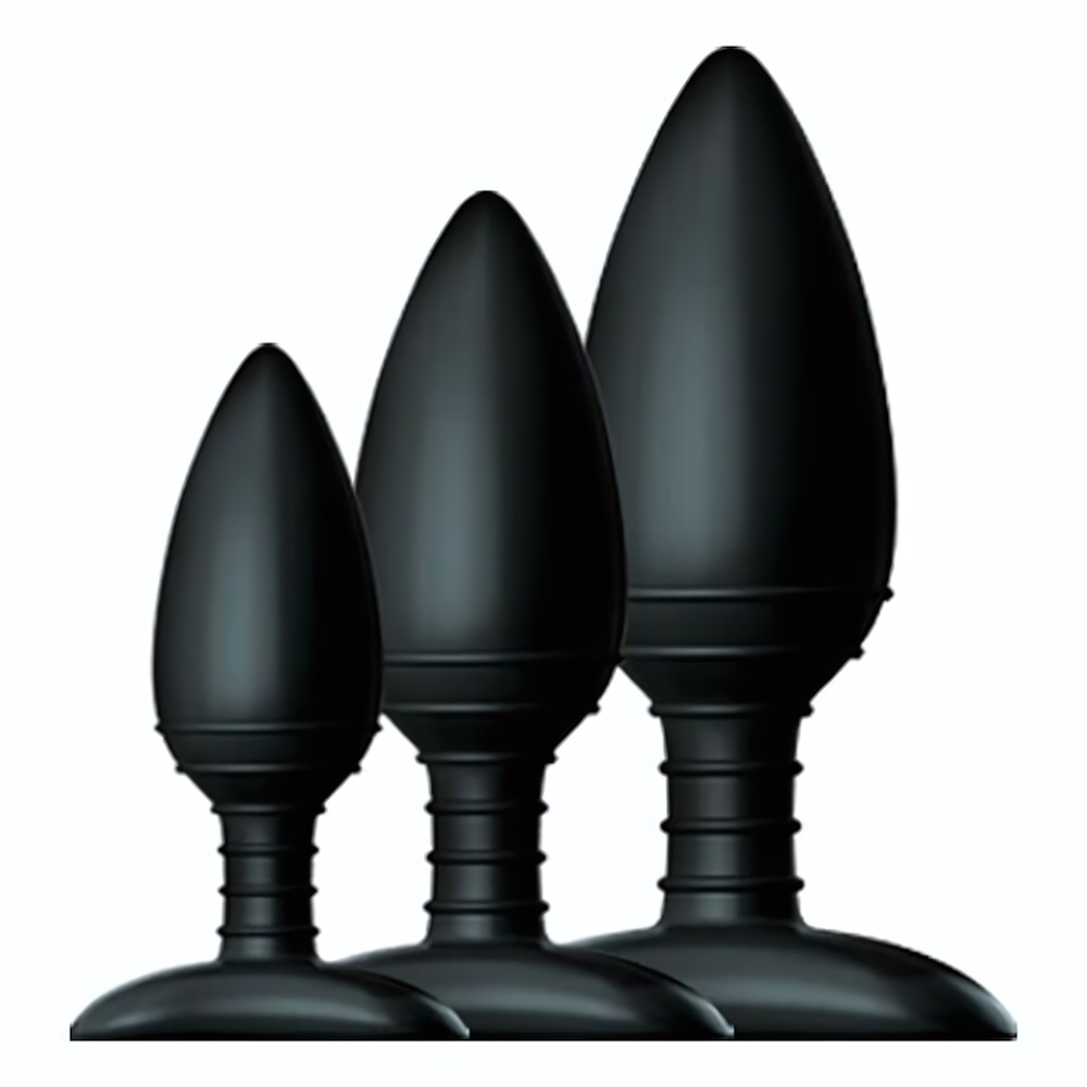 Набор из 3 черных анальных втулок NEXUS BUTT PLUG TRIO SET (Цвет: черный)