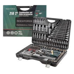 Набор инструментов 216пр.PROFI 1/4''3/8''1/2''(6гр.)(4-32мм) RockForce##Rock FORCE RF-38841 (Premium)