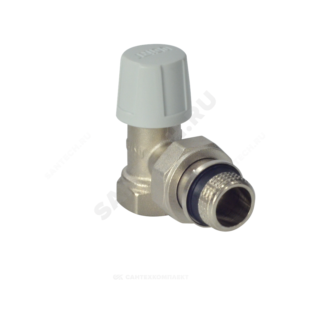 Клапан запорный Ду 15 Ру10 ВР угловой штуцер с герметичной прокладкой Ogint