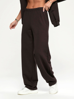 Костюм oversize в стиле спорт шик, коричневый