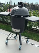 Керамический угольный гриль Primo Round Large All-In-One, 47 см, с ножками и столиками