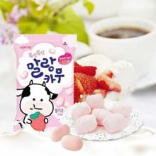 Жевательная конфета Lotte Malang со вкусом клубники 158 г x 2 шт