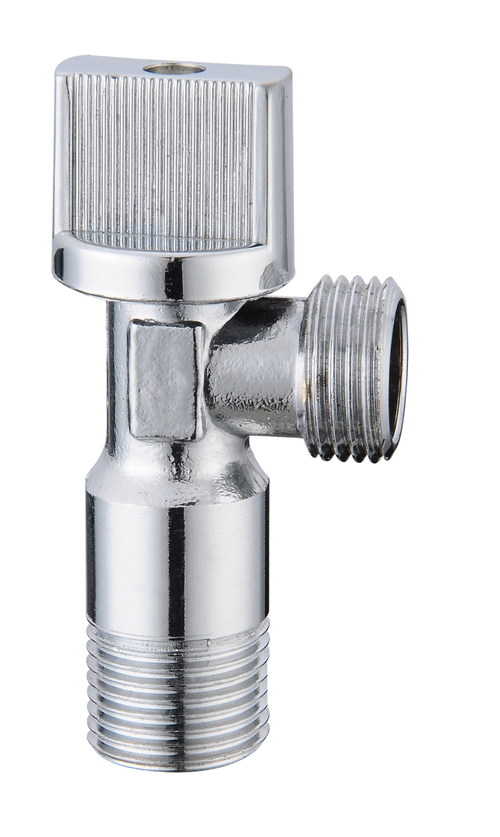 Кран угловой хромированный AOSKER (ф15х12) 1/2"х3/8" НР/ НР с отражателем