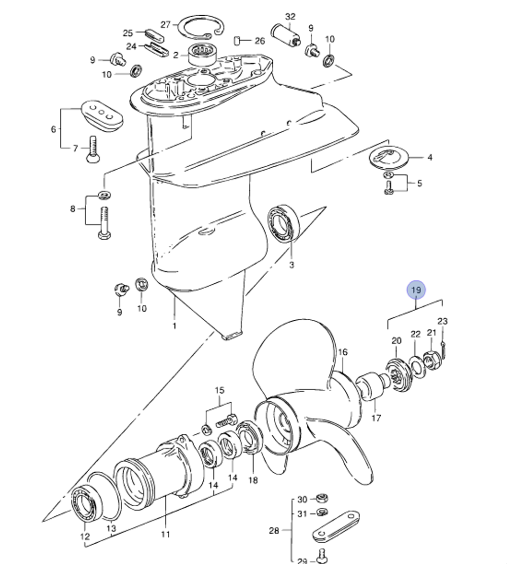 Установочный комплект Suzuki DT9.9-15/DF 9.9-15