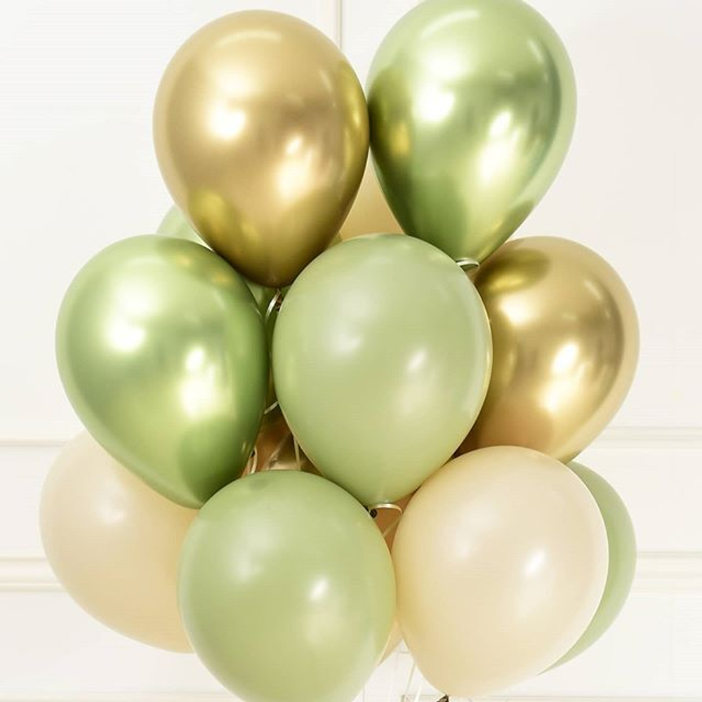 Шар 5" хром лайм, (Зеркальные шары) / Reflex Lime Green 931