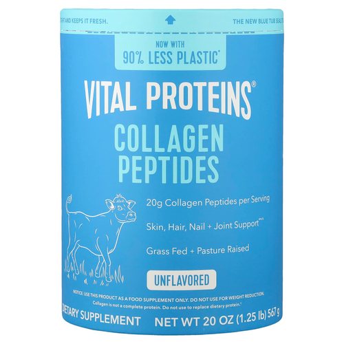Vital Proteins, пептиды коллагена, без вкусовых добавок, 567 г (1,25 фунта)