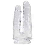 Прозрачный анально-вагинальный фаллоимитатор на присоске 18см Adrien Lastic Alive Imperium Jelly Dildo