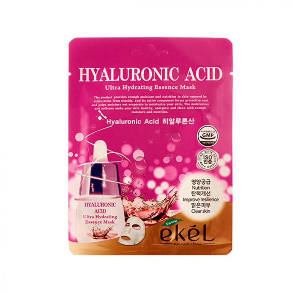 Тканевая маска для лица с гиалуроновой кислотой Hyaluronic Ultra Hydrating Essence Mask Ekel 25г