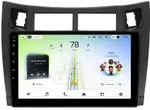 Магнитола для Toyota Vitz 2, Yaris 2 2005-2011 (рамка черная) - Teyes CC4L монитор 9" IPS, Android 14, Быстрая, Snapdragon 662, CarPlay, 4G SIM-слот
