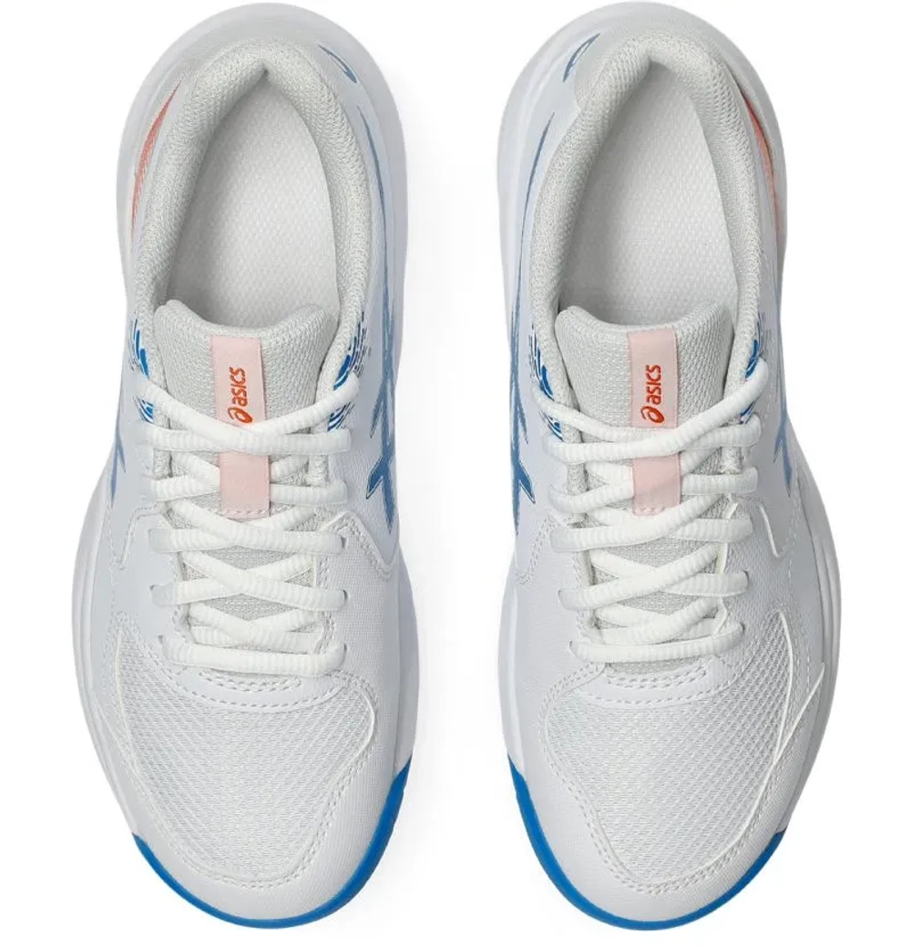 Детские теннисные кроссовки Asics Gel-Dedicate 9 GS - white/directoire blue