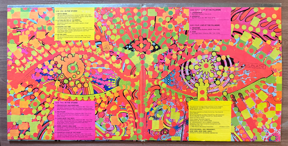 Cream ‎– Wheels Of Fire 2LP (США 1968г.)