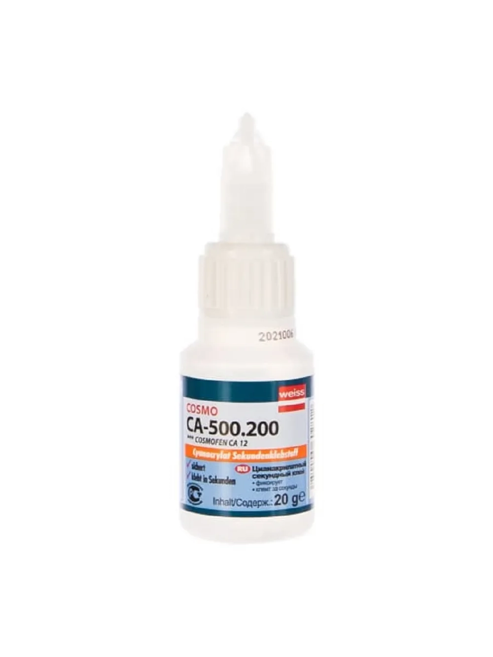 COSMO CA 12, клей цианакрилатный, флакончик 20гр, Германия