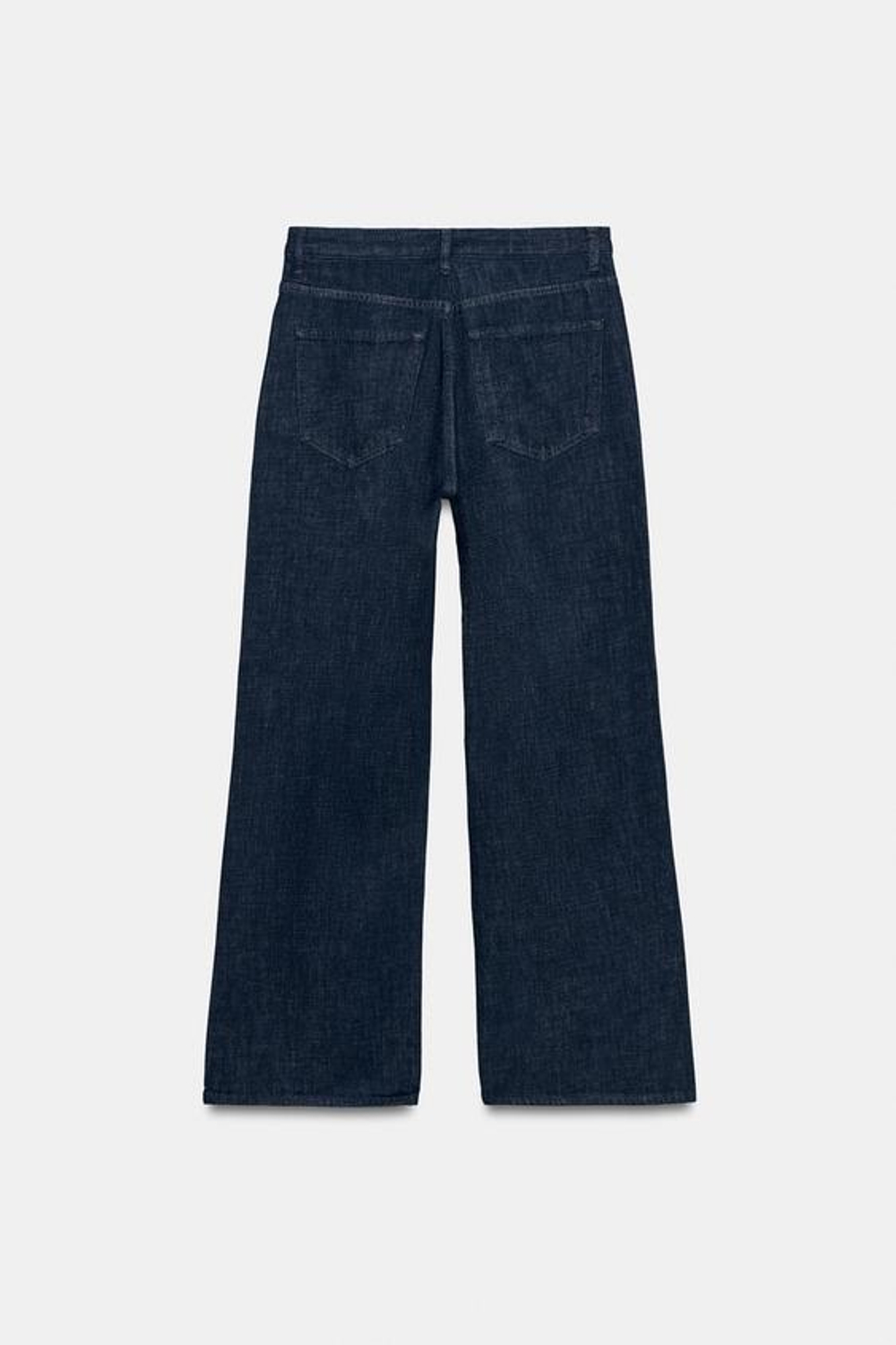 ZARA ДЖИНСЫ STRAIGHT FIT С ВЫСОКОЙ ПОСАДКОЙ ZW COLLECTION, СИНИЙ