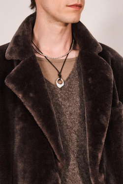 ZARA ПАЛЬТО ИЗ ИСКУССТВЕННОГО МЕХА СВОБОДНОГО КРОЯ, ТЕМНО-КОРИЧНЕВЫЙ