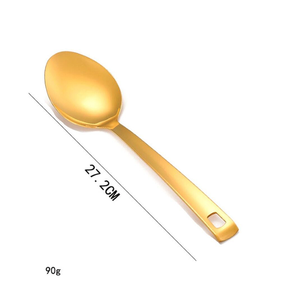 Ложка гарнирная для раздачи 27,5 см Square Tip нерж. цвет золото PVD P.L. Proff Cuisine