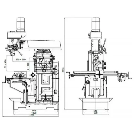 Фрезерный станок Optimum OPTImill MT 60